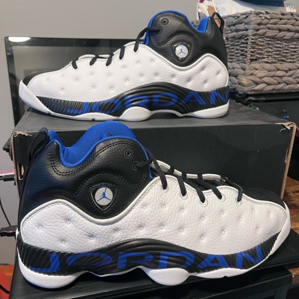 Jordan Jumpman Team II DZ7294 104 Size 11.5 Black/Blue/White - NEW